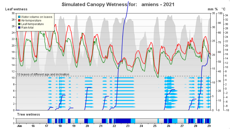 Leaf wetness (for virtual stations) RIMpro